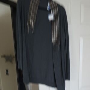 Women's Black Sweater with Embellishments